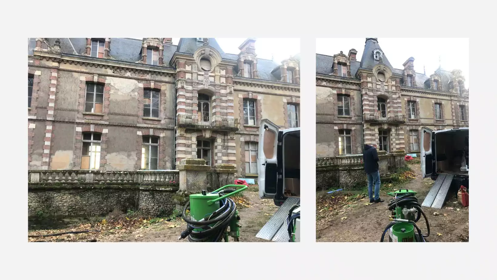Aérogommage de monument historique